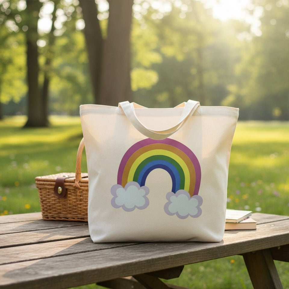 Rainbow Tote Bag || Perfect For Outing