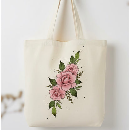 Blush Bloom Elegance Tote – Handcrafted Floral Art Bag for Everyday Charm & Style🌸