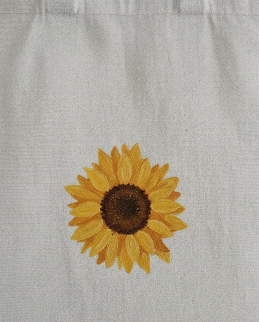🌻 Sunflower Canvas Tote Bag | Customizable & Eco-Friendly