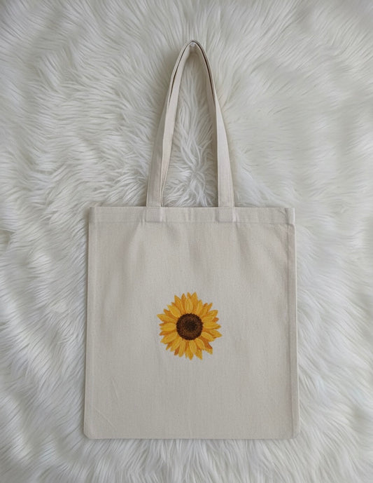 🌻 Sunflower Canvas Tote Bag | Customizable & Eco-Friendly