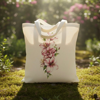 Carry Nature’s Beauty – Handcrafted Tote with Graceful Blossom Design