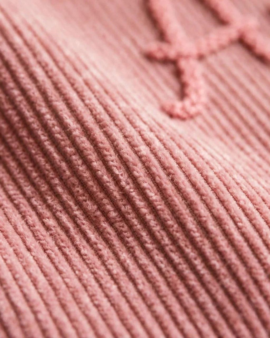 Custom Name Embroidered Corduroy Tote Bag – fabric texture close-up